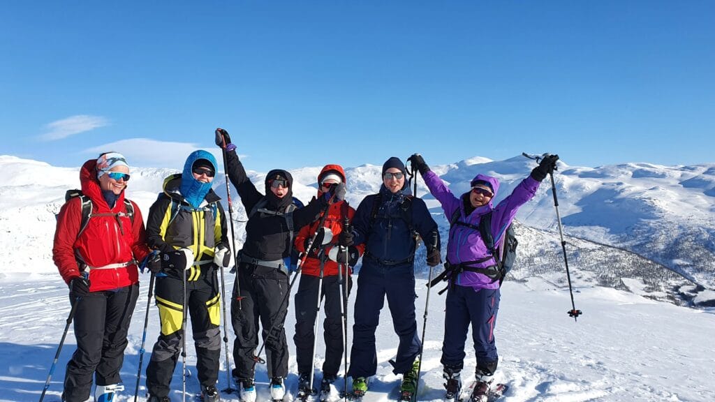 Ski touring the mountains of Voss